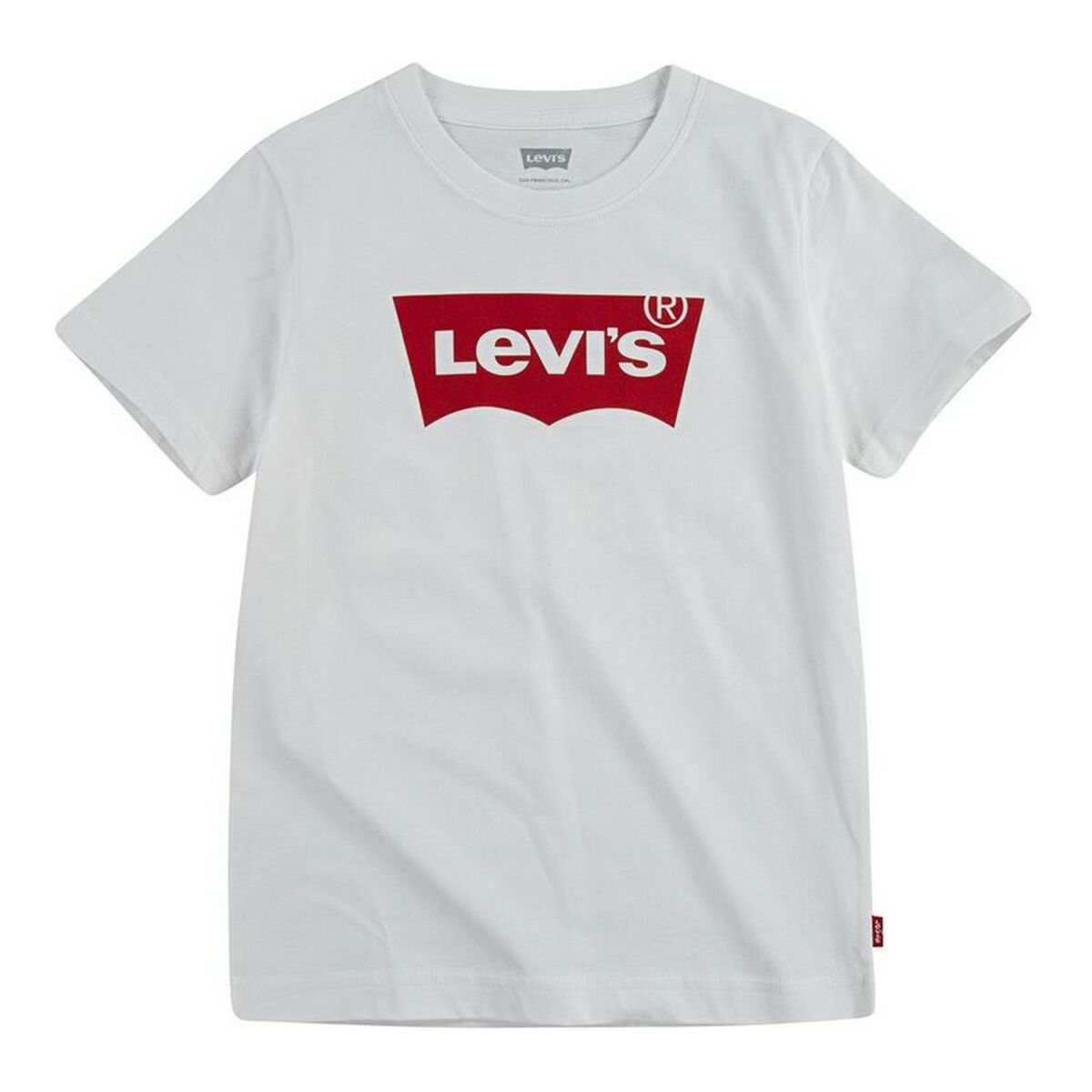 Child's Short Sleeve T-Shirt Levi's Batwing White Unisex 6 Years