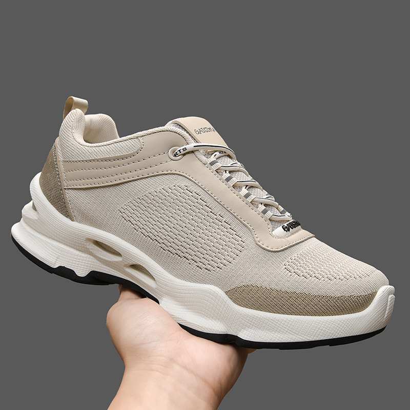Mens Summer Mesh Breathable Sneakers 45 GRAY